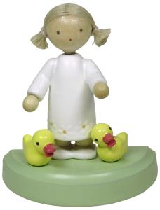 Flade Mädchen mit zwei Entchen  (Flade 5253) Mädchen mit zwei Entchen